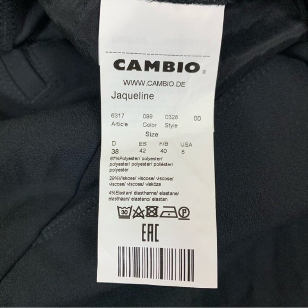 Cambio Jaqueline Black Relaxed Fit Drawstring Tapered Pants Comfort Stretch 8 - Picture 6 of 6